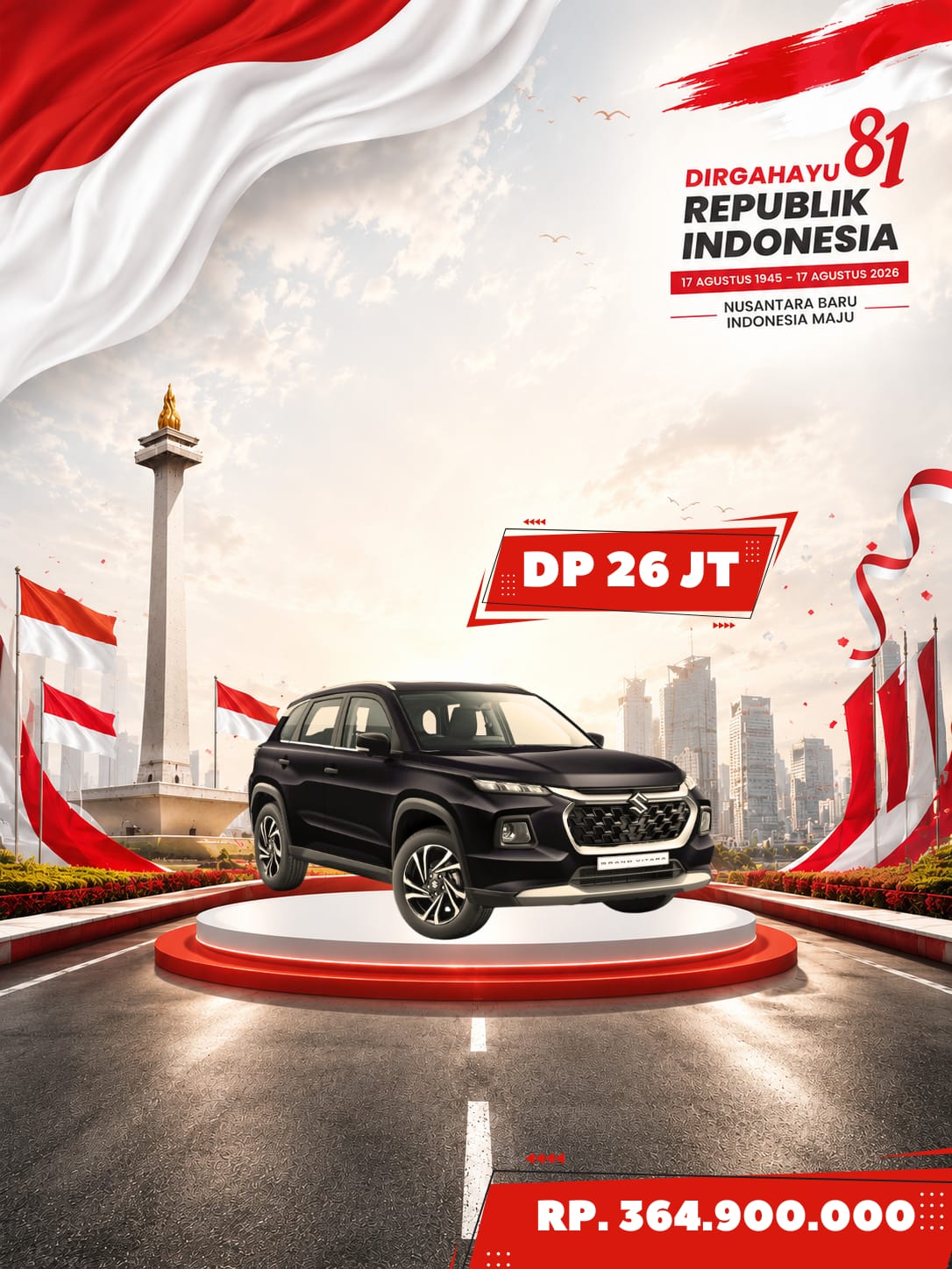 berapa dp mobil grandvitara bandung
